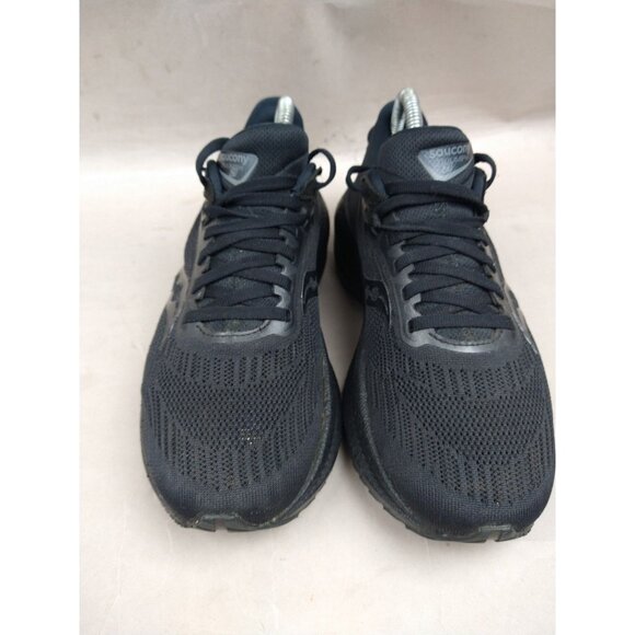 Saucony Women's Triumph 21 Sneaker All Black 7.5 Running Shoes Comfort - Picture 2 of 11